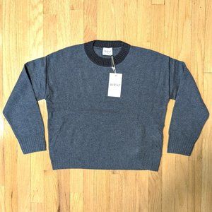 WRAP LONDON Cashmere Round Neck Sweater in Gunmetal Size 4 or S (NEW WITH TAGS)
